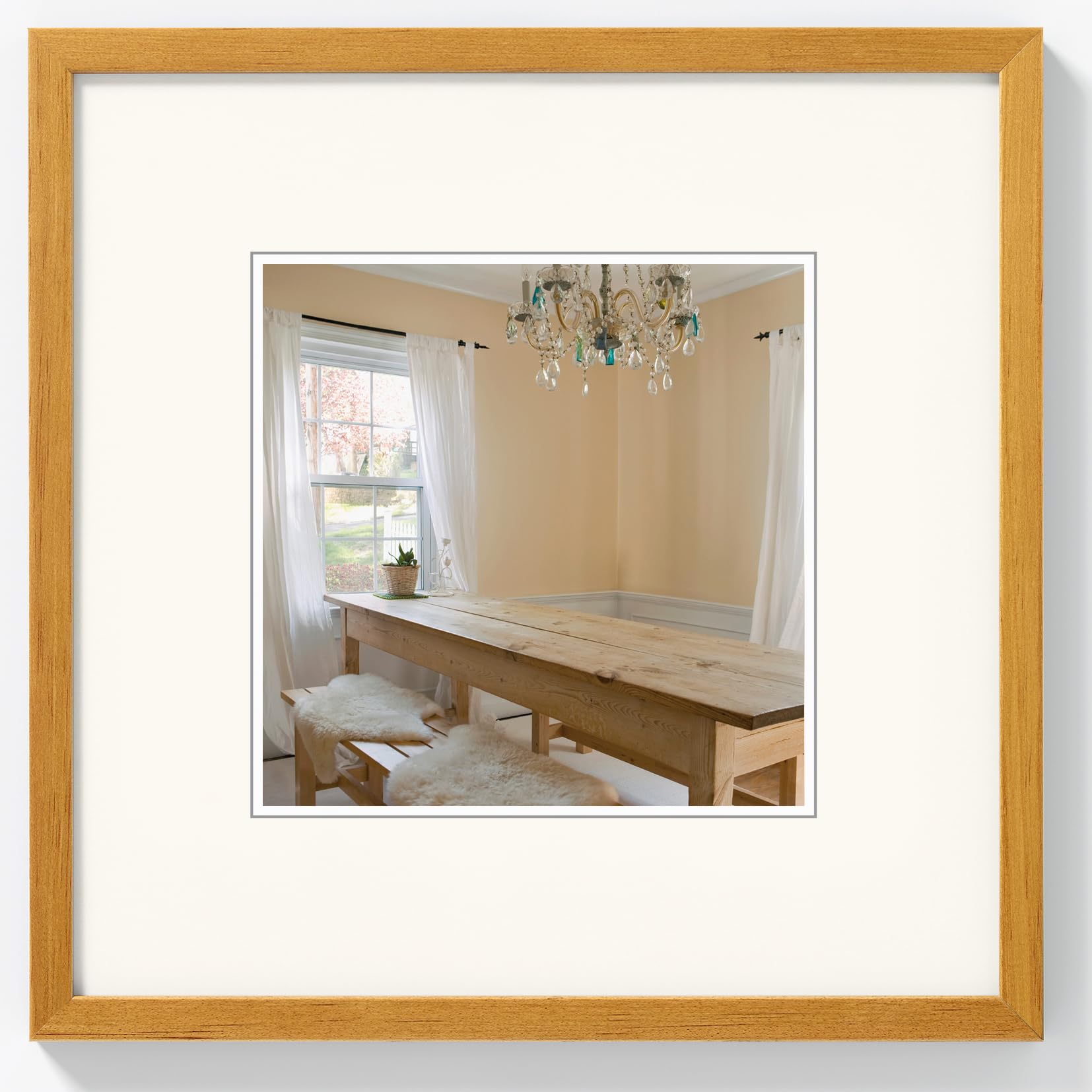 walther Design Picture Frame Oak 15 x 15 cm Peppers Wooden Frame BP150E