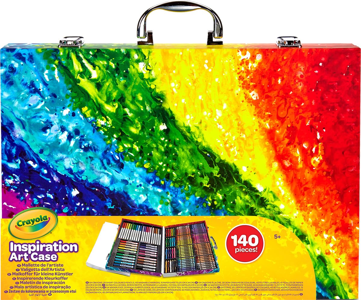 CRAYOLA Inspiration Art Case - 140 Pieces of Colouring Fun! | Includes Crayons, Markers, Pencils & Paper | Ideal for Kids Aged 5+