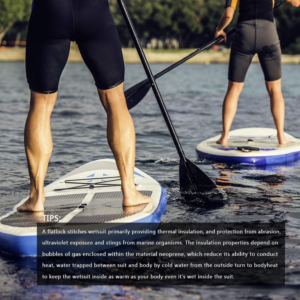 Mens 3mm Shorty Wetsuit Womens, Full Body Diving Suit Front Zip Wetsuit for Diving Snorkeling Surfing Swimming: Clothing