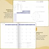 Clever Fox Fitness & Food Journal undated A5 Amber Yellow Hardcover view 4