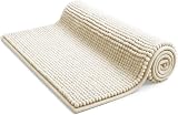 KEPLIN Non-Slip Microfibre Bath & Toilet Mat 50x80cm White