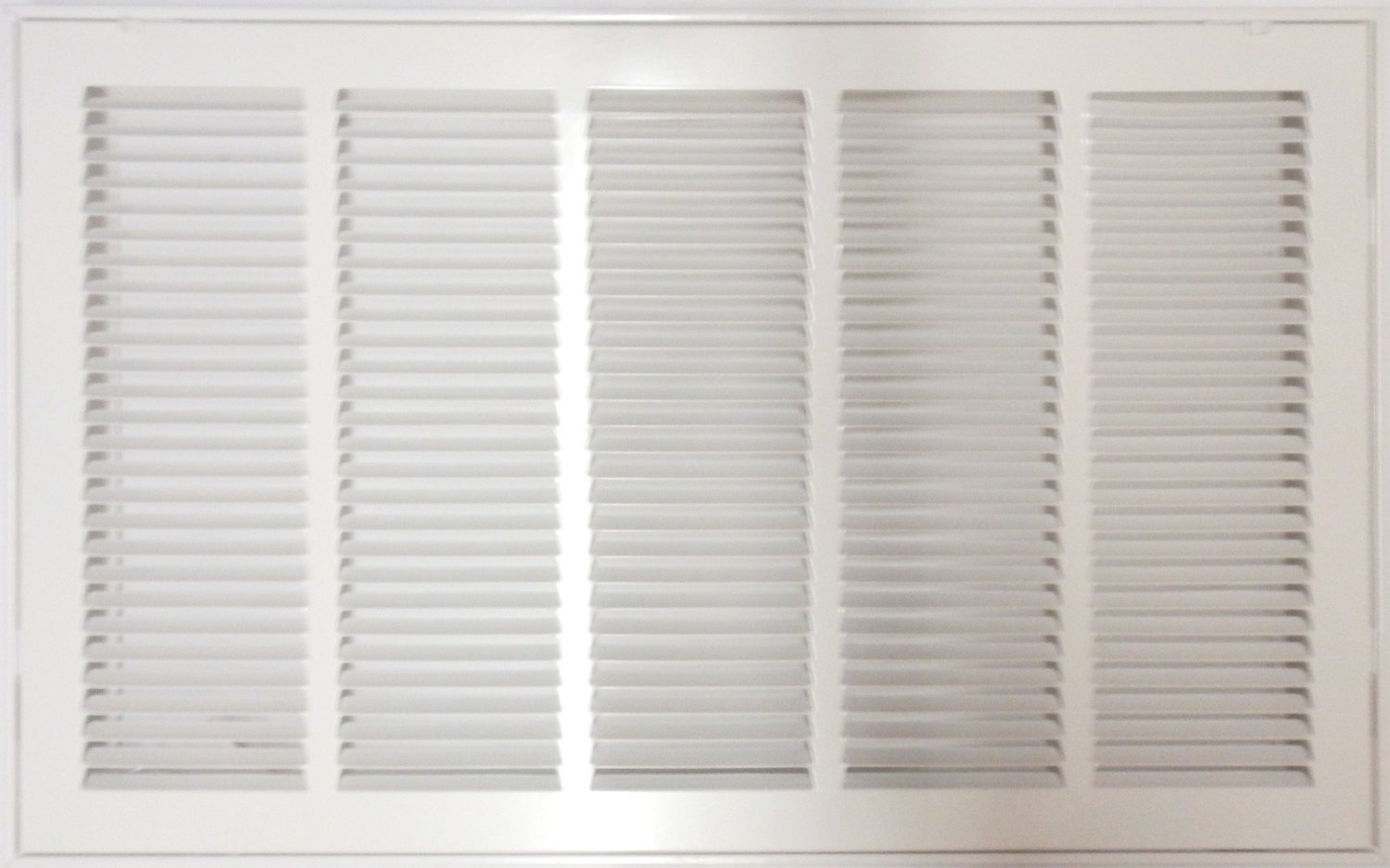 26" X 20" Steel Return Air Filter Grille for 1" Filter - Easy Plastic Tabs for Removable Face/Door - HVAC Duct Cover - Flat Stamped Face -White [Outer Dimensions: 27.75w X 21.75h]