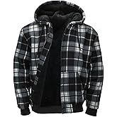 Dicodoum Winter Hoodies for Men，Sherpa Fleece Lined Jackets Thermal Fashion Hooded Coats Zip Up Sweatshirt