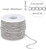 PH PandaHall 82ft 4mm Stainless Steel Chain Necklace Anti Knot Reel view 2