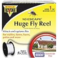 Revenge No Escape Huge Fly Reel Sticky Tape Trap, 1,312' Indoor Outdoor Hanging Disposable Fly Strip, Non-Toxic People and Pet Safe