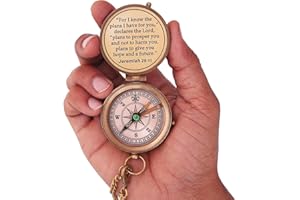 FYNJREX Confirmation Gifts for Teenage Boys, Baptism Gift for Boys, First Communion Gift, Inspirational Gods Compass.