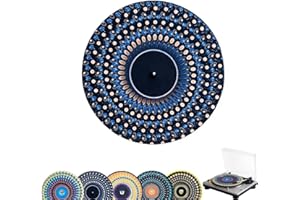 Animated Zoetrope Slipmat — 12″ Optical Illusion Turntable Mat, Animated Vinyl Slipmat with Zoetrope Motion Effect, Kinetic V