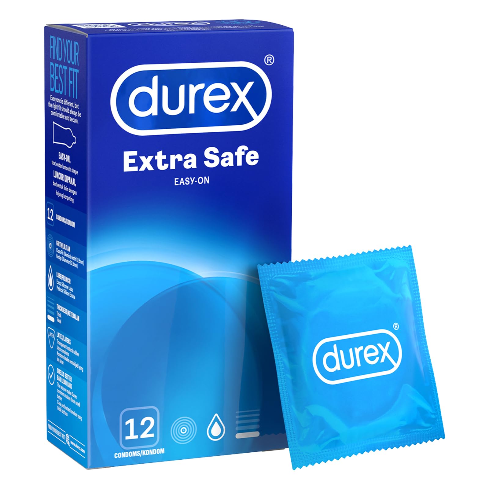 Durex Extra Safe 12 Count Condomsn Transparent 56 mm