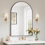 Dripex 60x90cm Black Arched Mirror Wall Mounted or Leaning