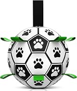 HETOO Dog Football Toy 6 Inch Interac tive Ball with Webbing Durable PU view 9