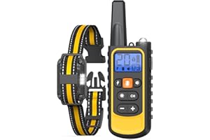 Doparet Dog Shock Collar, Rechargeable Waterproof Dog Training Collar with Remote for 8-120lbs Dogs, 3300FT Electric Training Collars with 3 Training Modes, Security Lock