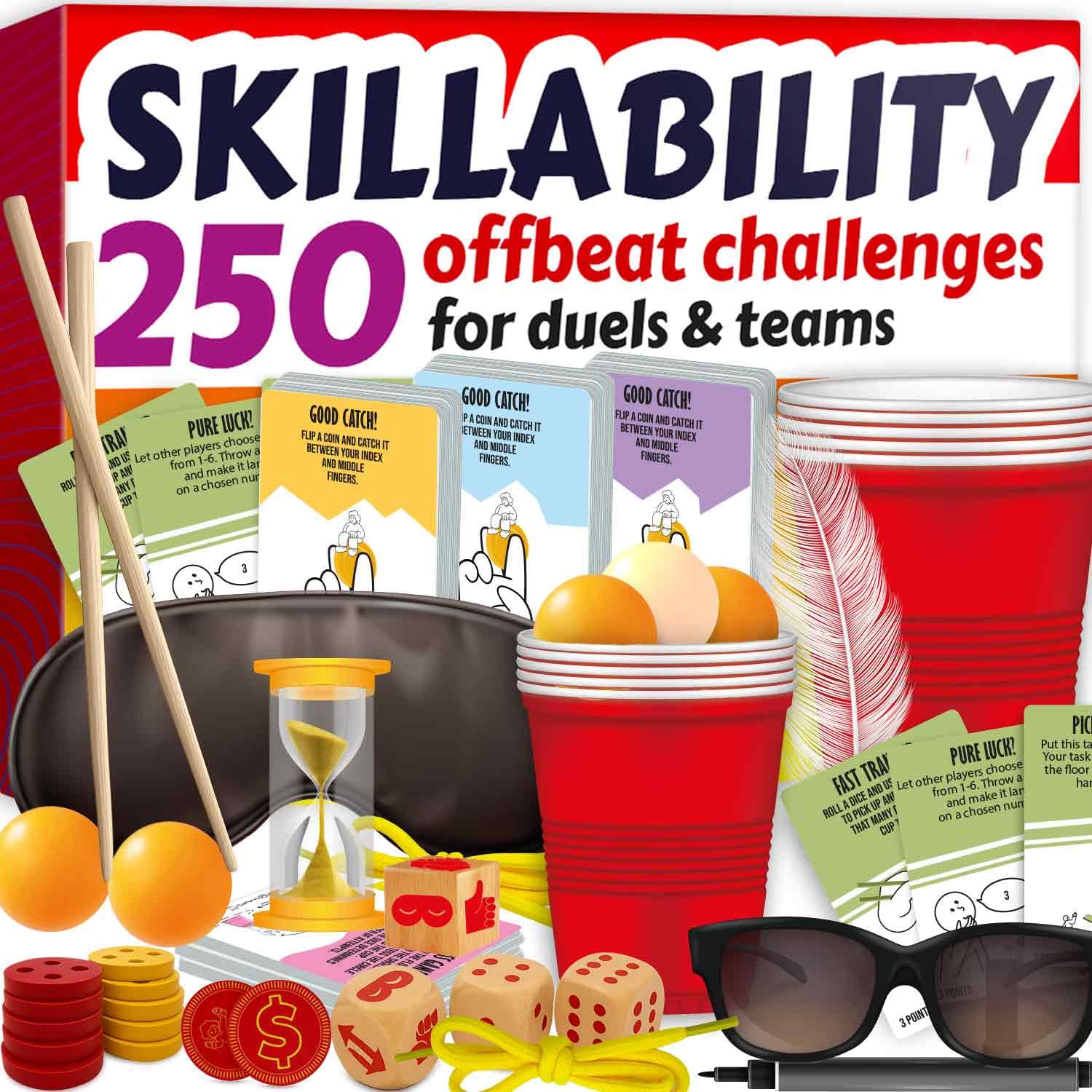 Photo 1 of QUOKKA Party Games for Adults and Family - 250 Challenges I Fun Group or Family Activity with Teens, Kids, Friends - Great for Birthdays, Play Nights, Team Building Game for Work I 2-14 Play?rs