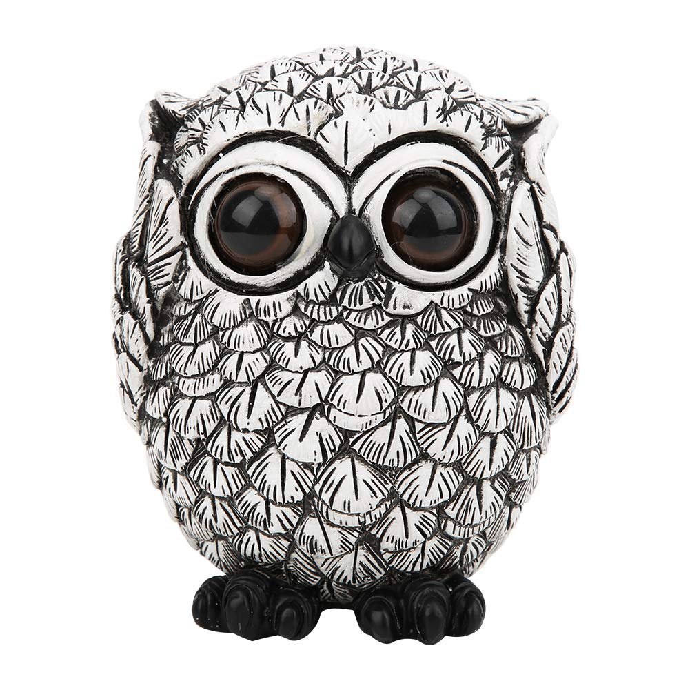 HERCHR Owl Figurines Decor,Beautifully Crafted Owl Figurines,Cute Owl Statue Adorable Decoration,Owl Sculpture Ornaments Decor,Resin Animal Figurines Minimalist Style Crafts for Home, Office