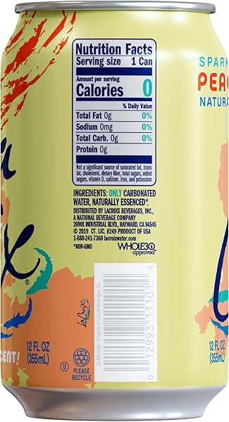 LACROIX SPARKLING WATER, PEACH-PEAR, 12 FL OZ (PACK OF 12)