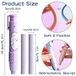 Cute Pencil Erasers, Kids Retractable Erasers with