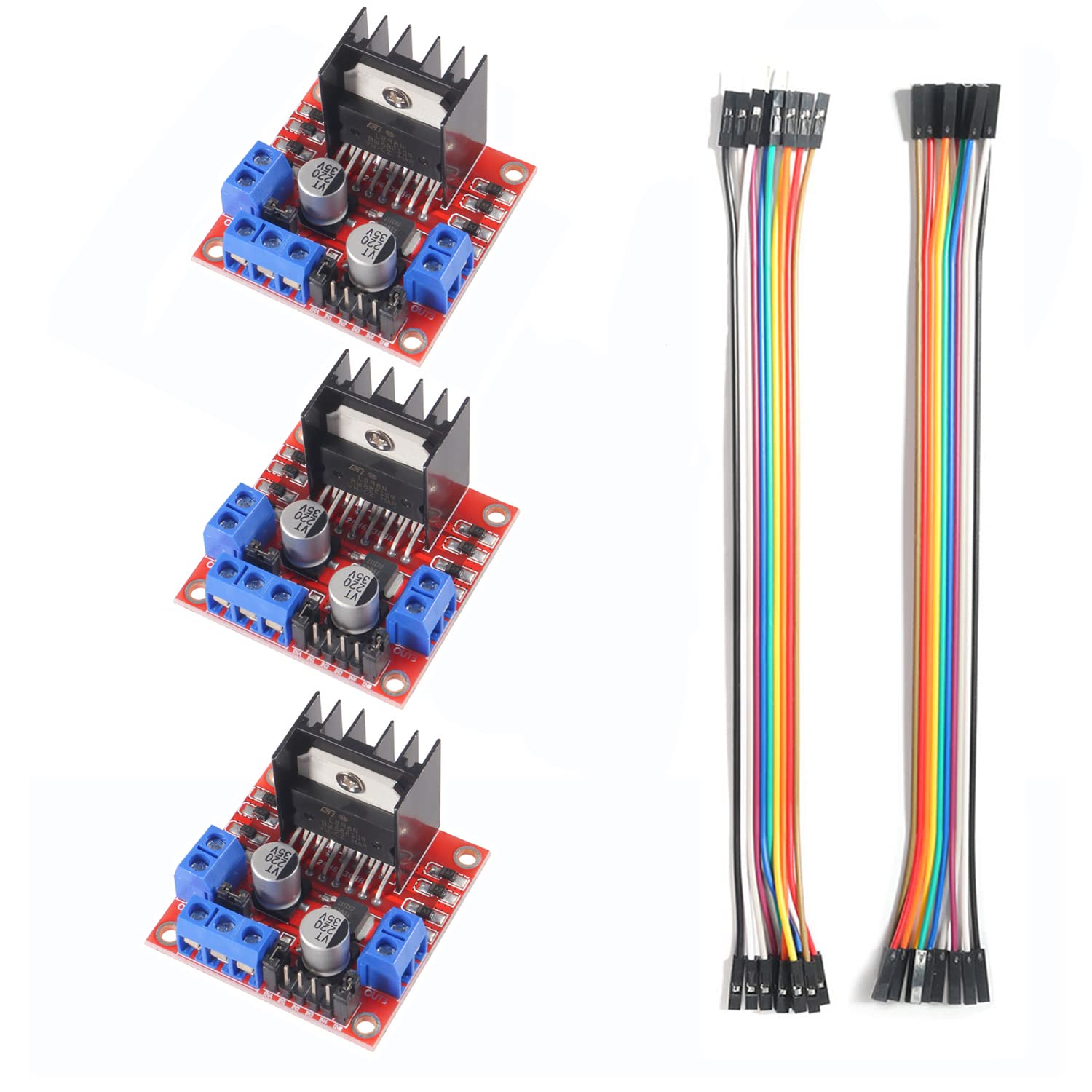 3PCS L298N Motor Drive Controller Board Dual H Bridge DC Robot Stepper Motor