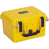 MEIJIA Portable All Weather IP67 Waterproof Camera Case,hard case with Customizable Fit Foam,Fit Use of Drones,Camera,Equipments,10.62 x9.68x6.87inches (Yellow)