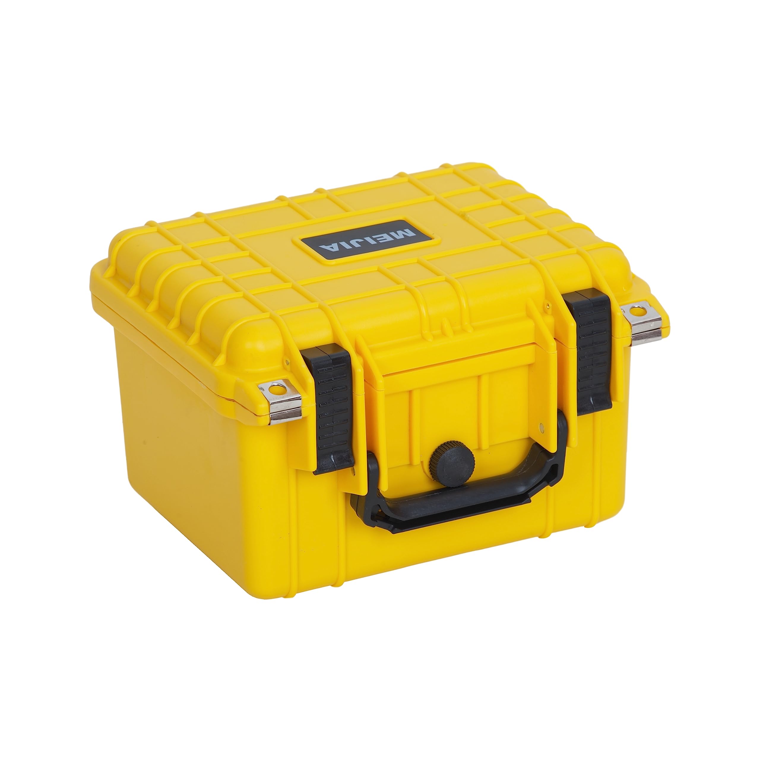 MEIJIA Portable All Weather Waterproof Protective Hard Case,Compact Camera Case with Customizable Foam, Fit Use of Drones,Camera,Equipments, 10.62 x9.68x6.87inch (Yellow)