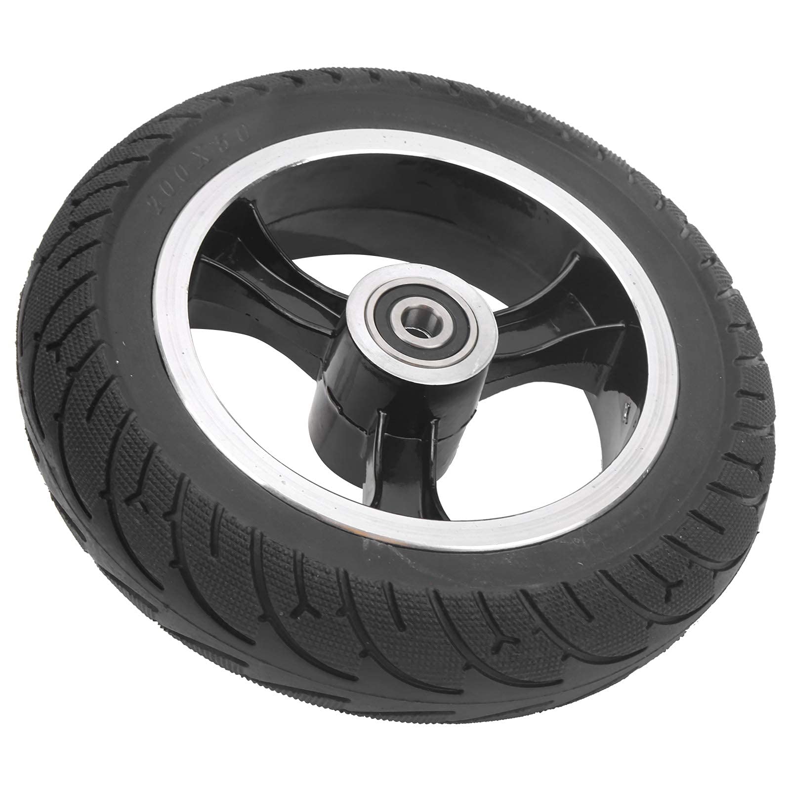 Dilwe Electric Scooter Wheel, 8 Inch 200x50 Electric Scooter Solid Wheel Non-Pneumatic Tire Electric Scooter Part Electric Scooter