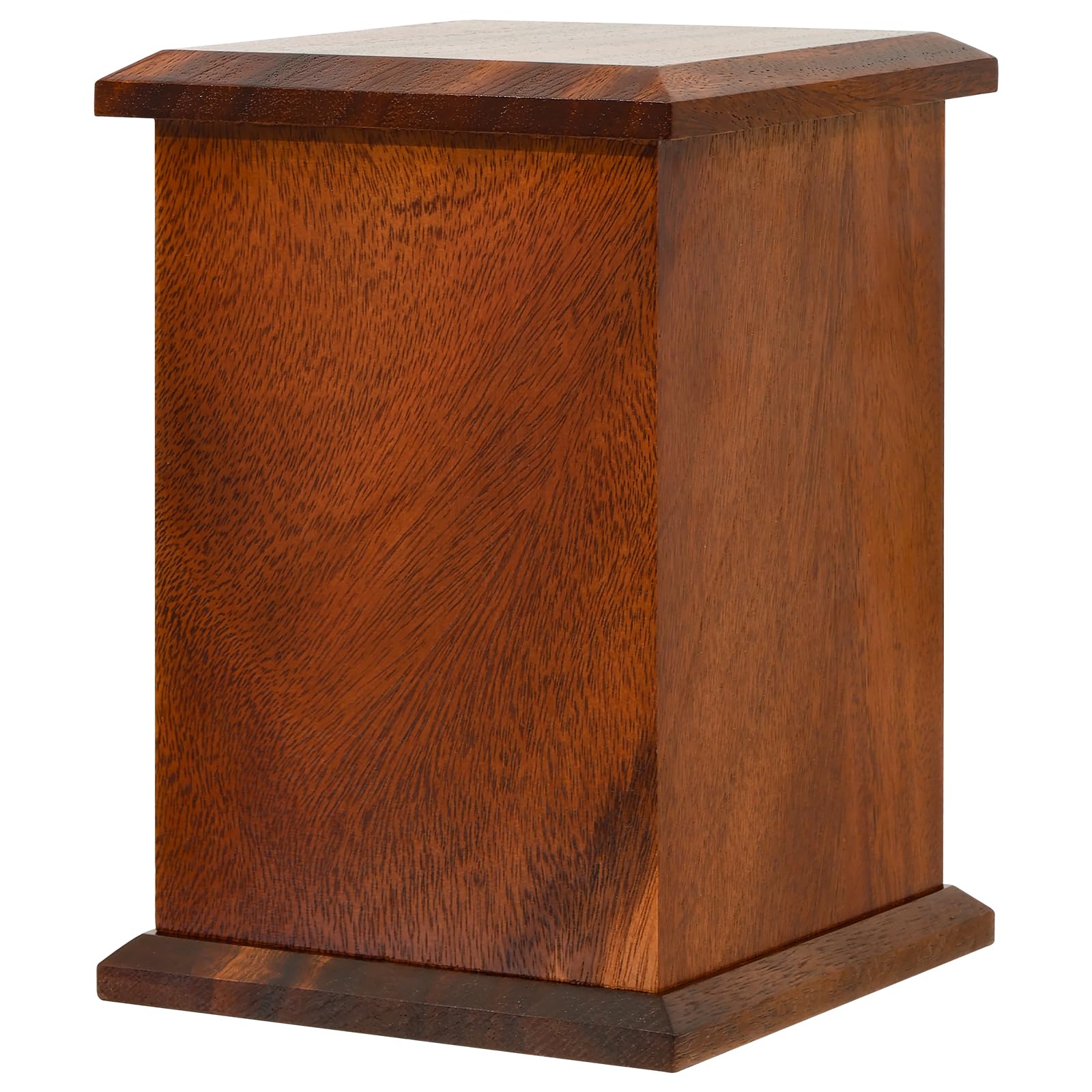 Photo 1 of Walnut Wooden Urn for Cremation Human Ash, Handcrafted Large Urn Decorative Solid Wood Urn Up to 200lbs for Adult