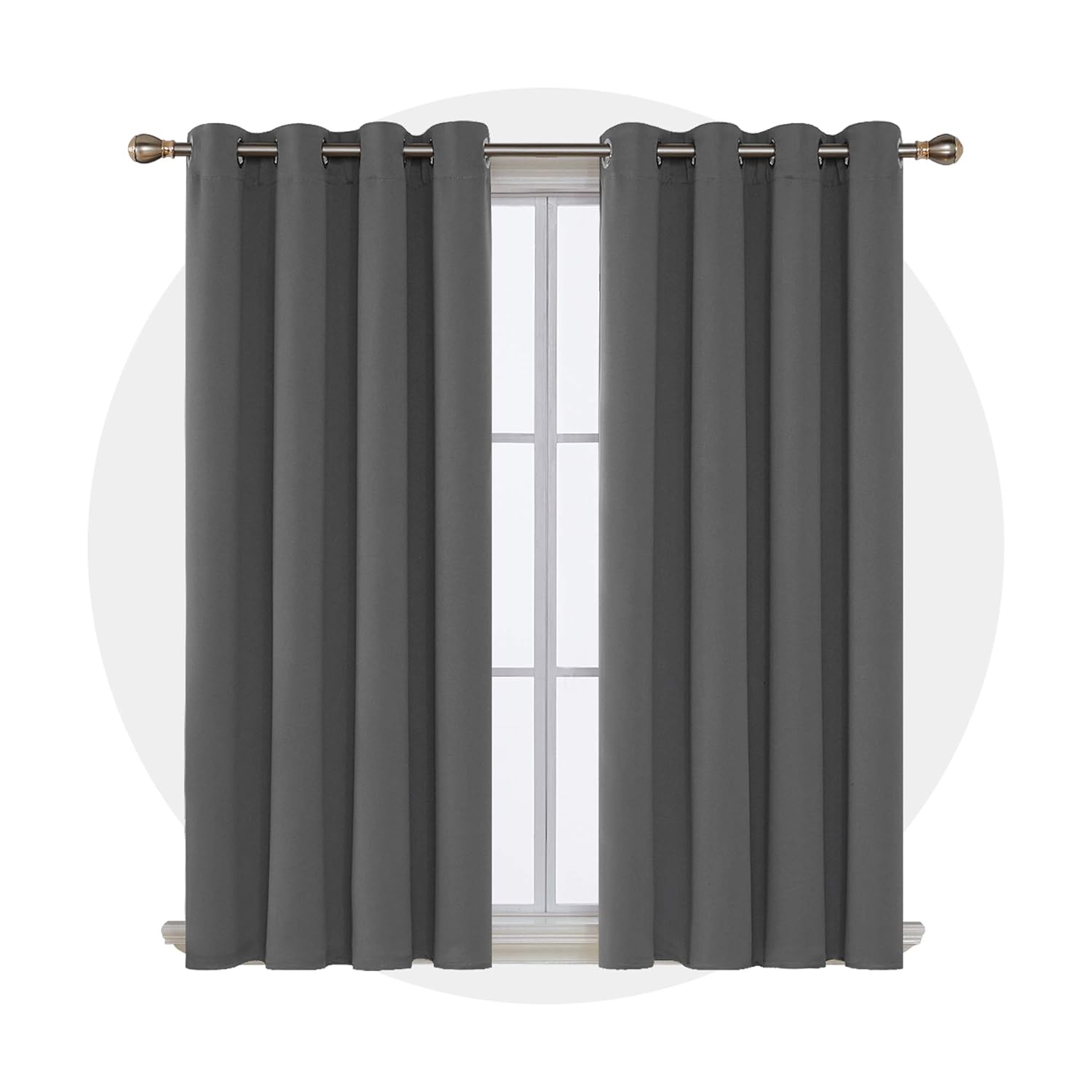 ojales 2 piezas 132 x 114 cm gris claro