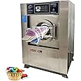 HayWHNKN Industrial Automatic Laundry Washer Spinner Dryer Machine 44lbs Commercial Washing Spinning Drying Combo 3in1 Compact Laundry Washer Spinner Dryer 220V 2.2KW 3PH