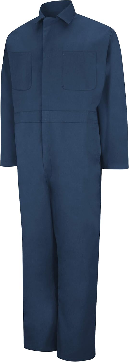 Red Kap Men's Long Sleeve Twill Action Back Coverall: Clothing