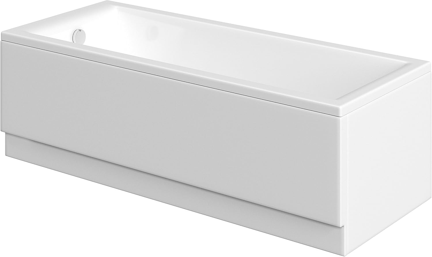 Modern Acrylic Side Bath Panel Gloss White Finish 1500 Bathroom Amazon