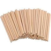 EBOOT 100 Pack Unfinished Natural Wood Craft 6 x 1/4 Inch Wooden Dowel Rods