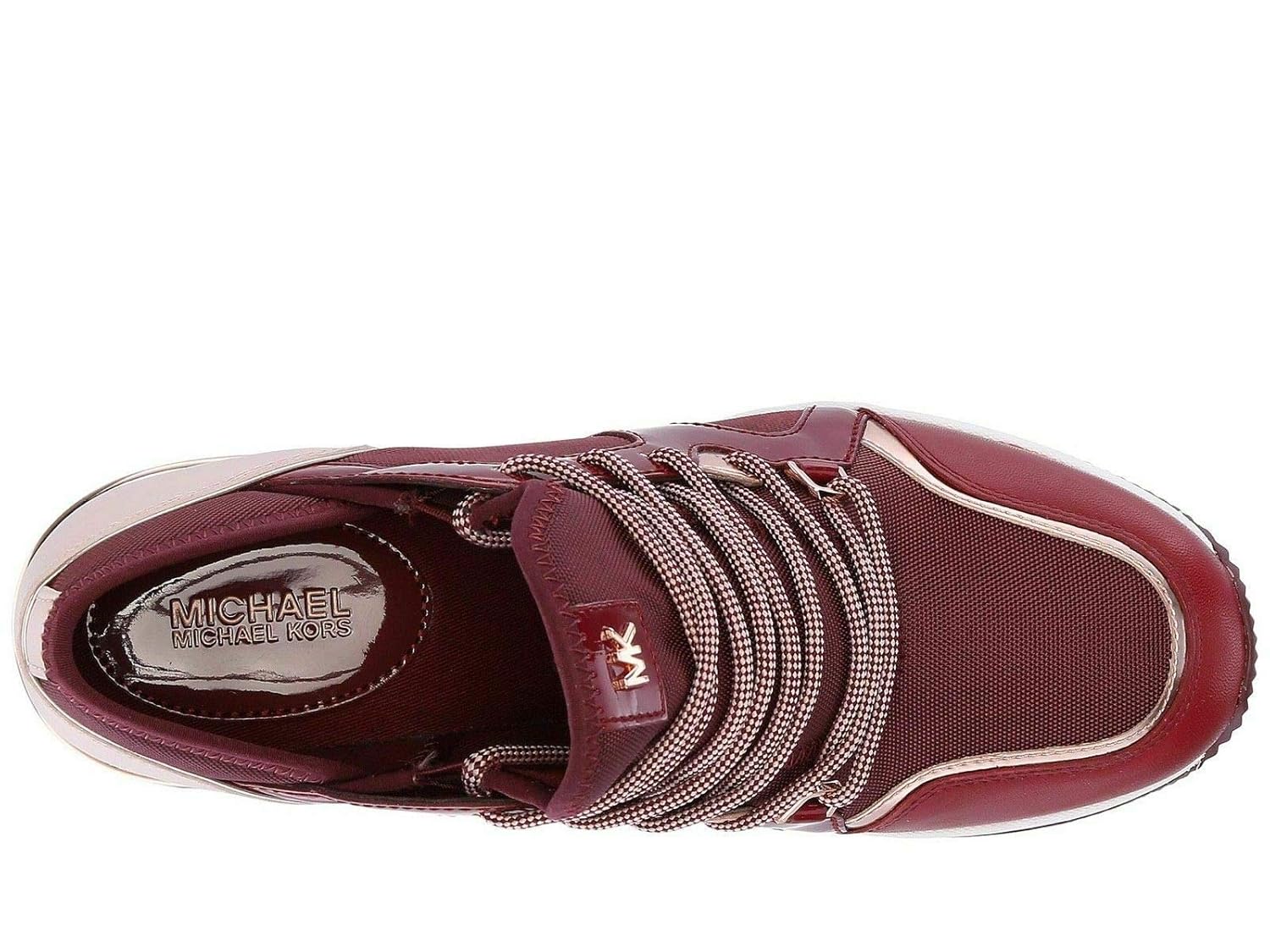 michael kors liv trainer sneakers oxblood
