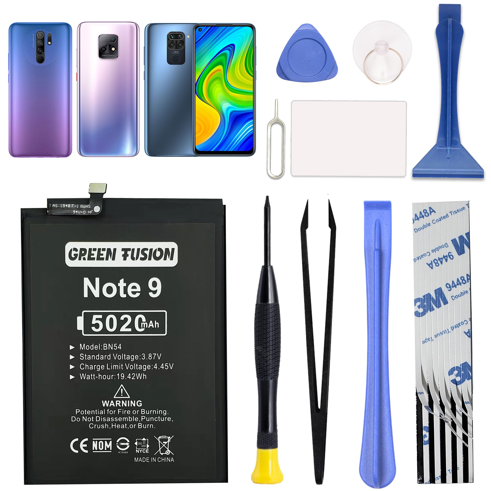 GREEN FUSION Only for Redmi 9 Replacement