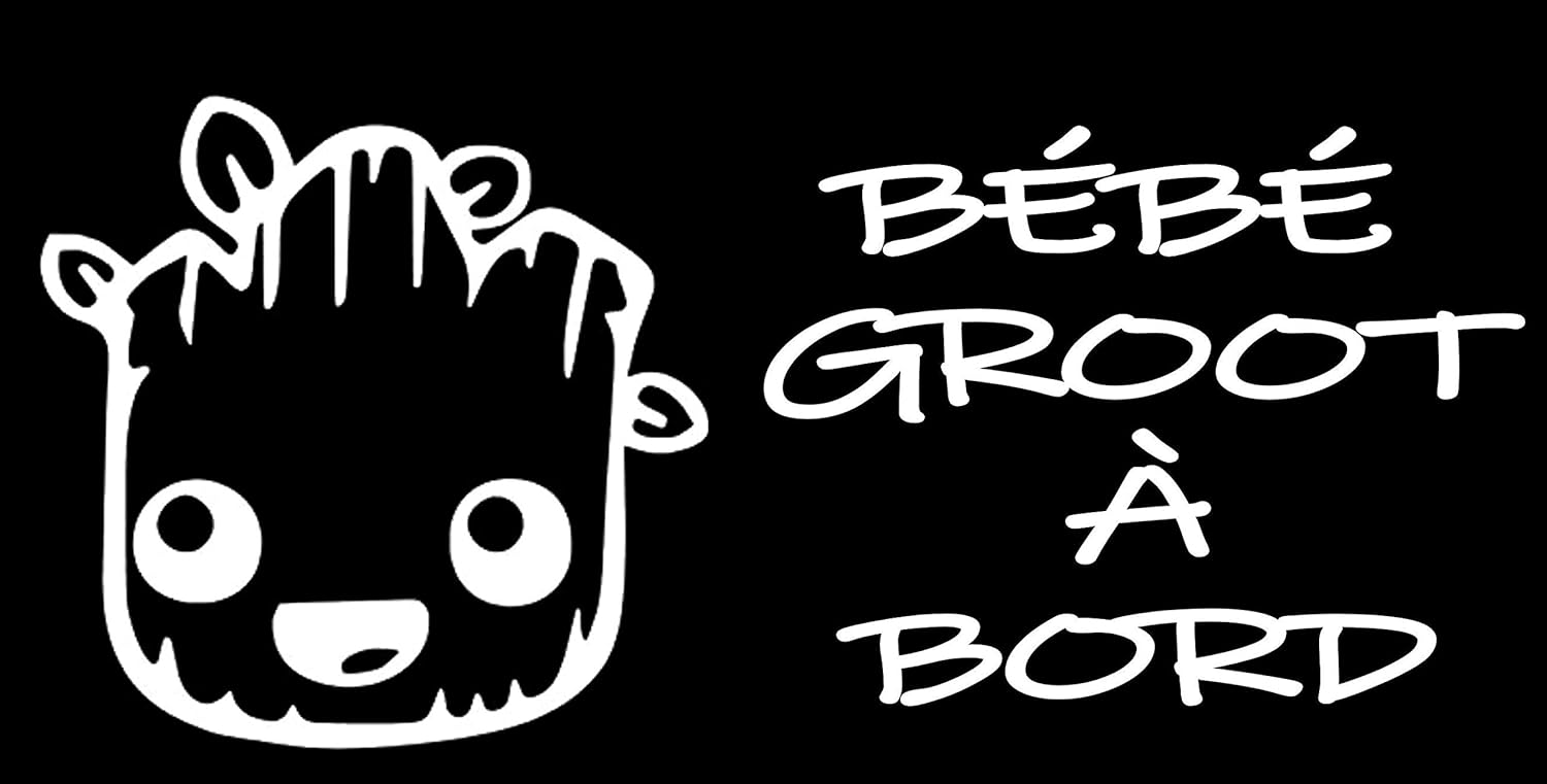 Sticker Autocollant Bebe A Bord Couleur Au Choix Baby Groot Argent 546eg 3 Autocollants Bebe A Bord Archispot Cadeaux Et Produits Derives
