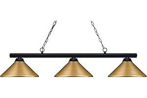 Z-Lite 155-3MB-MSG 3 Billiard Light, Matte Black