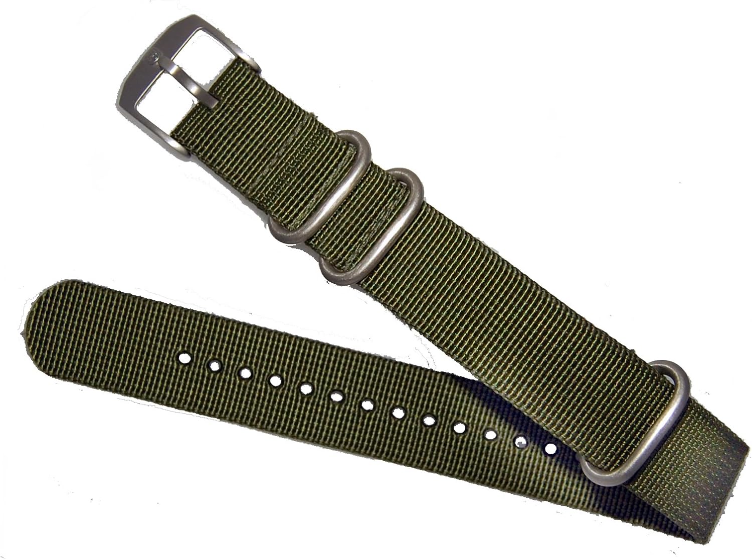 Luminox NATO Nylon Watch Ballistic Strap 22mm 3 Ring Green Color Watches
