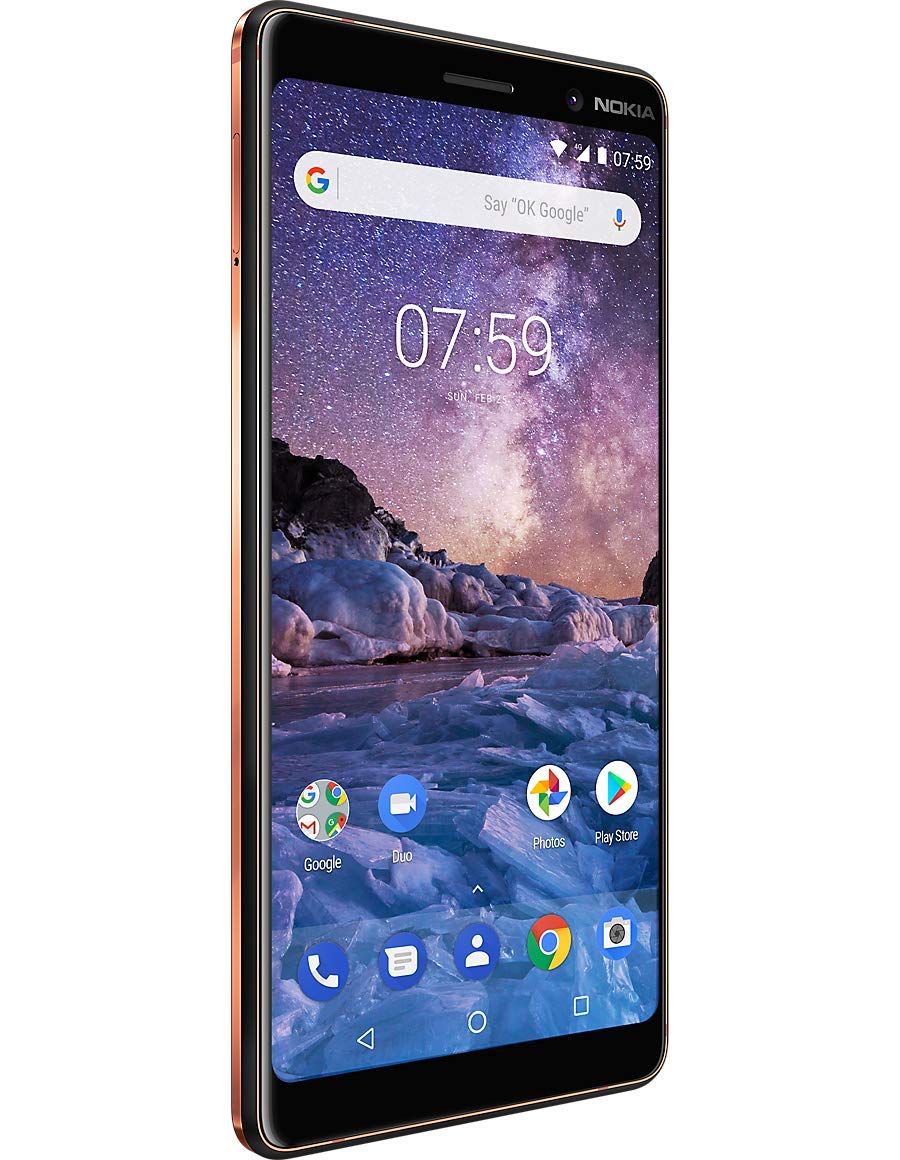 Nokia 7 Plus Sim-Free Smartphone - Black/Copper: Amazon.co.uk: Electronics