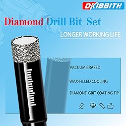 3pc 9/16” Diamond Core Drill Bits Set, 14mm Tile