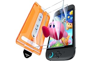 UniqueMe for Nintendo Switch 2 Screen Protector 2025-7.9 inch NS2 screen [Easy Installation Kit] Military Grade Shatterproof 9H Tempered Glass for Switch 2 Screen Case Friendly - 2 Pack