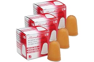 SWINGLINE Large Rubber Finger Tips, Size 14, X-Large, 1/Dozen [Set of 3]