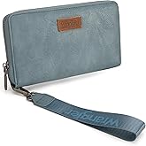 Wrangler Womens Wallet Wristlet Long Purse Designer Clutch Large Capacity Credit Card Holder for Women Men