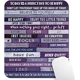 Inspirational Quote Purple Wood Mouse Pad, Motivational Positive Small Mat | 9.5"x 7.9", Anti-Slip, Smooth, Today Is A Perfect Day To Be Happy, Cute Desk Mat for home office laptop and computer
