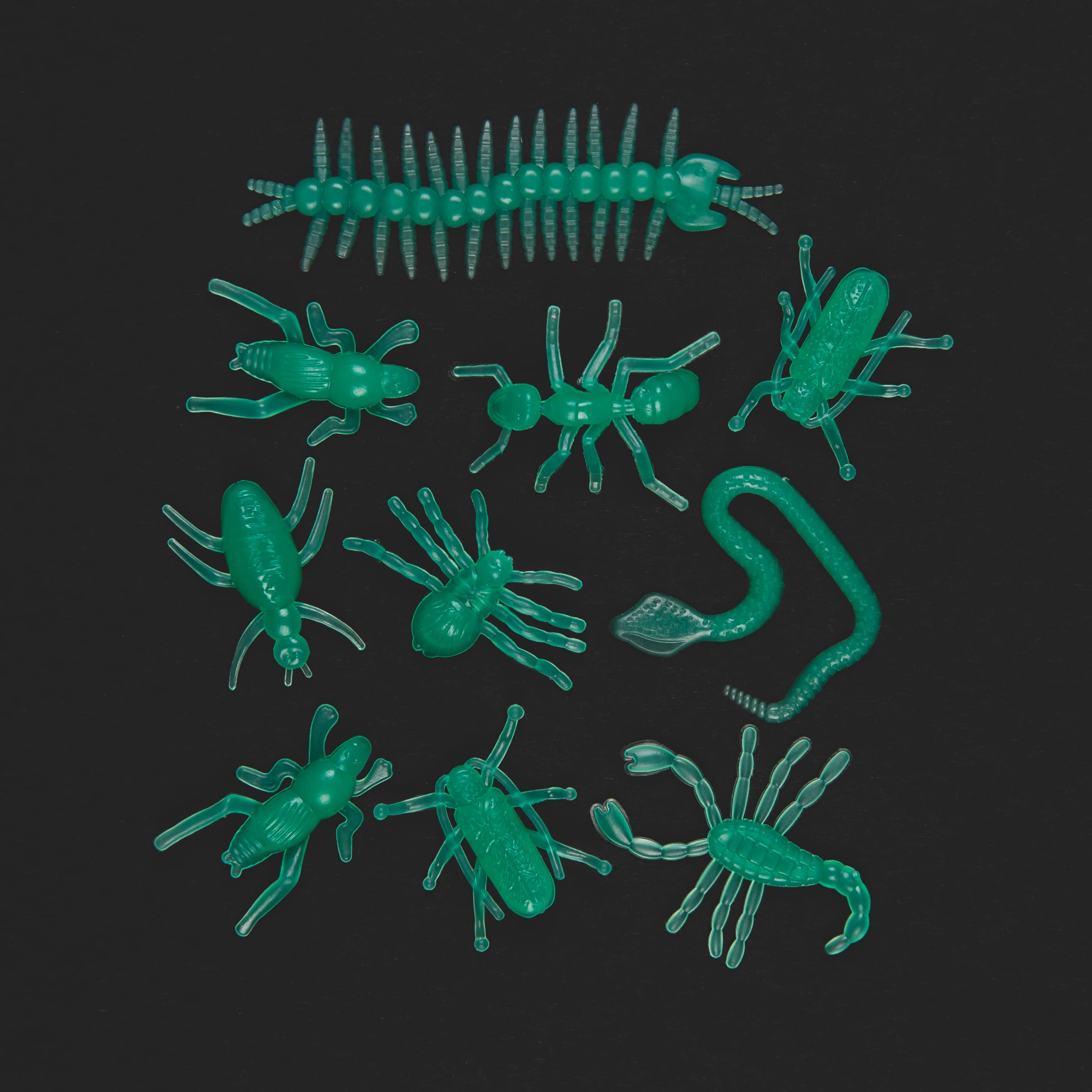 Baker Ross P358 Glow in The Dark Creepy Crawlies (Pack of 40)