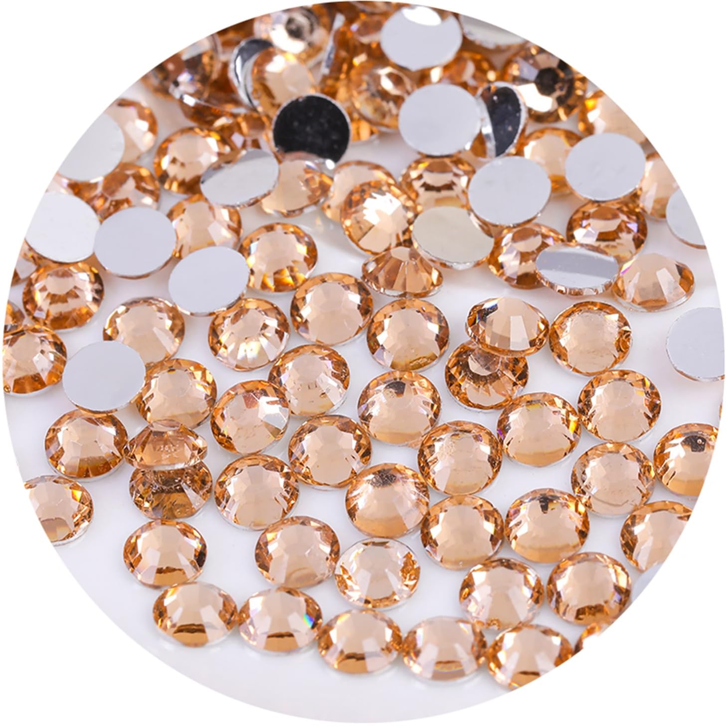 Photo 1 of 4500 Pcs SS6 2mm Flatback Rhinestones for Nails Art Crafts Glitter Round Gems Crystals DIY Clothes Shoes?Champagne)