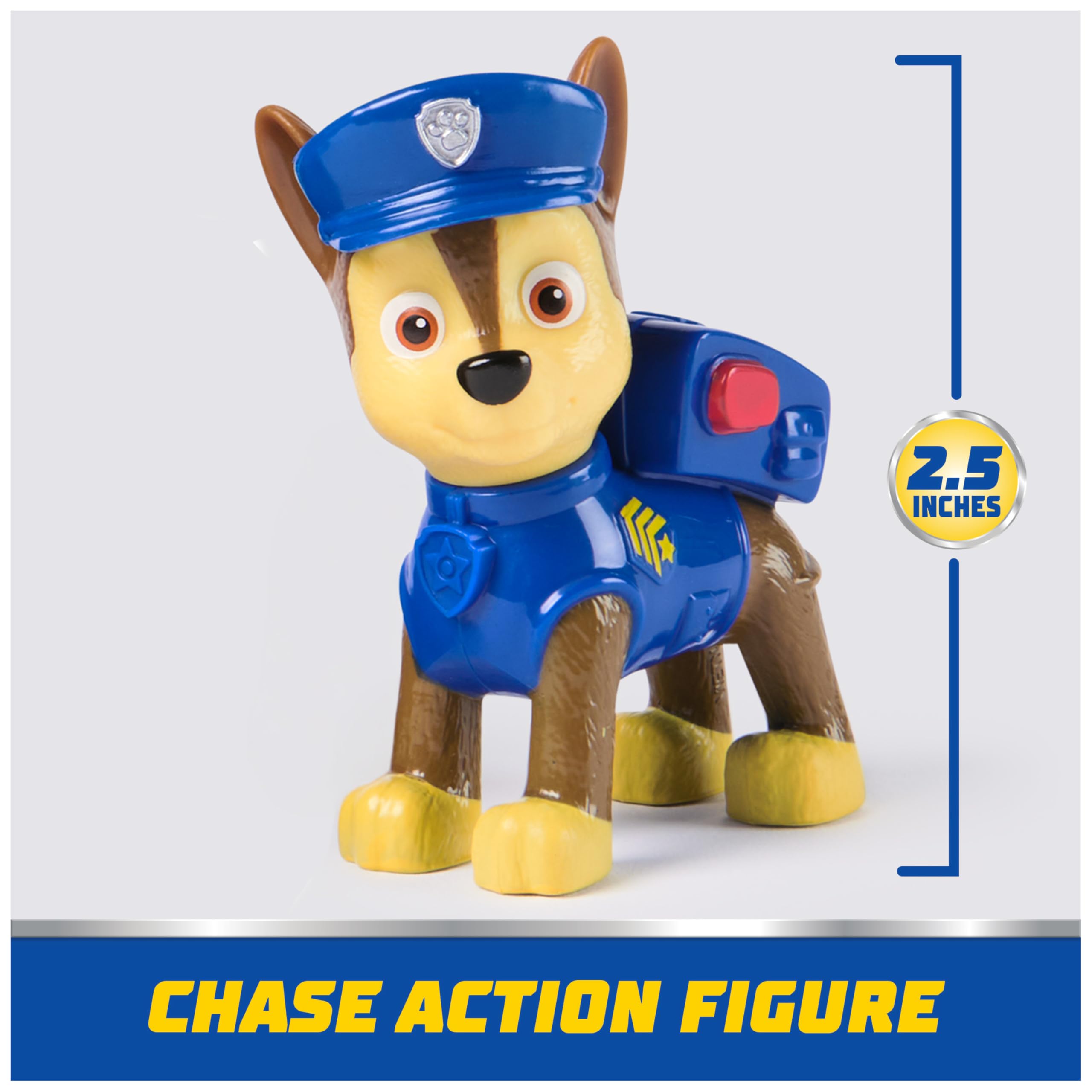 PAW Patrol, Chase’s Patrol Cruiser, Toy Car with Collectible Action Figure, Sustainably Minded Kids Toys for Boys & Girls Ages 3 and Up