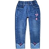 Peacolate 4-9T Infant Little Kids Girls Embroidery Jeans Denim Pants