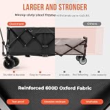 Overmont 300L Folding Festival Trolley Cart, 440lbs Capacity, All-Terrain view 4