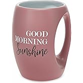 Pavilion Gift Company 10521 Pink Huggable Hand Warming 16 oz Coffee Cup Mug Good Morning Sunshine