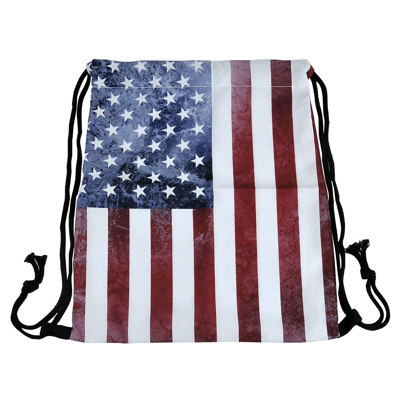 CHIC DIARY Cinch Drawstring Backpack Gym Sack Bag Oxford Travel Dance String Bag for Women/Men/Girls/Boys/Kids (American Flag)
