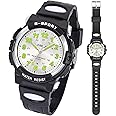 Juboos Kids Analog Watch, Childrens Waterproof Quartz Watch for 5-14 Years Old Boys Girls Time Teaching Sports Outdoor Wirstwatch