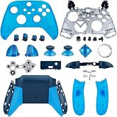 Front and Back Housing Shell for Xbox Series X/S Controller &ndash; Replacement Sky Cipher Faceplate Kit with Grips Cover and Full Button Set