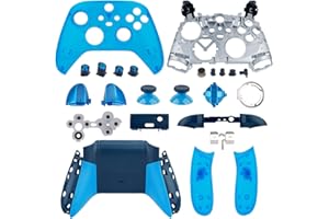 COOLERAGE Front and Back Housing Shell for Xbox Series X/S Controller – Replacement Sky Cipher Faceplate Kit with Grips Cover and Full Button Set
